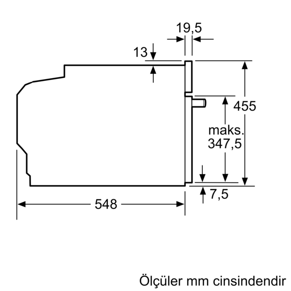 BOSCH CMG7241B1 45 L Ankastre Fırın Siyah