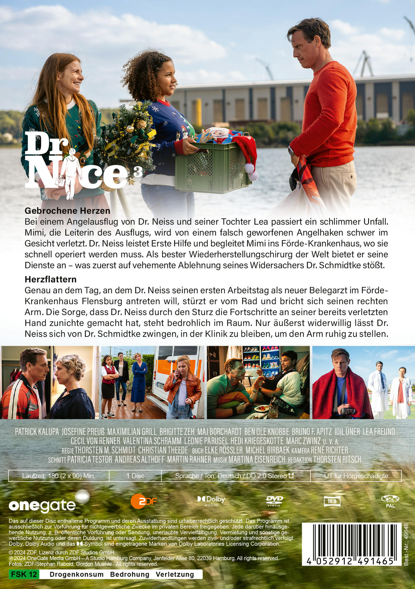 DVD-Cover eines Films mit Schauspielern, einer Krankenhausszene und einem See.