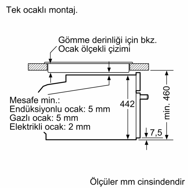 BOSCH CD714GXB1 38 L Ankastre Fırın Siyah