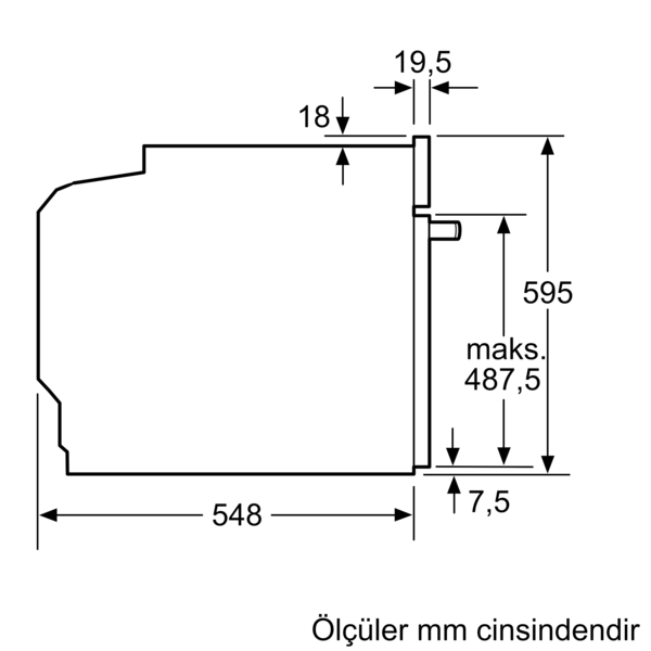 BOSCH HB778G3B1 71 L Ankastre Fırın Siyah