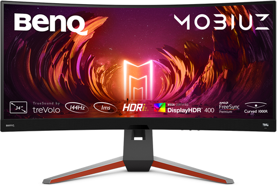 BENQ MOBIUZ EX3410R 9H.LKKLA.TBE 34'' Ívelt WQHD 144 Hz 21:9 FreeSync VA LED Gamer Monitor