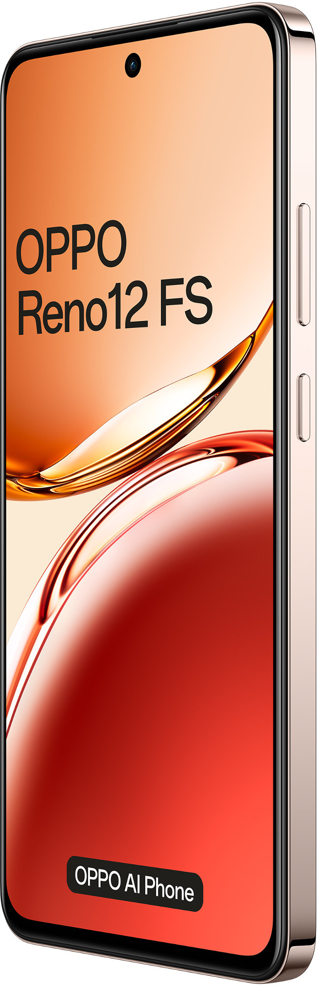 Smartfon OPPO Reno12 FS w kolorze różowym z zakrzywionym designem.