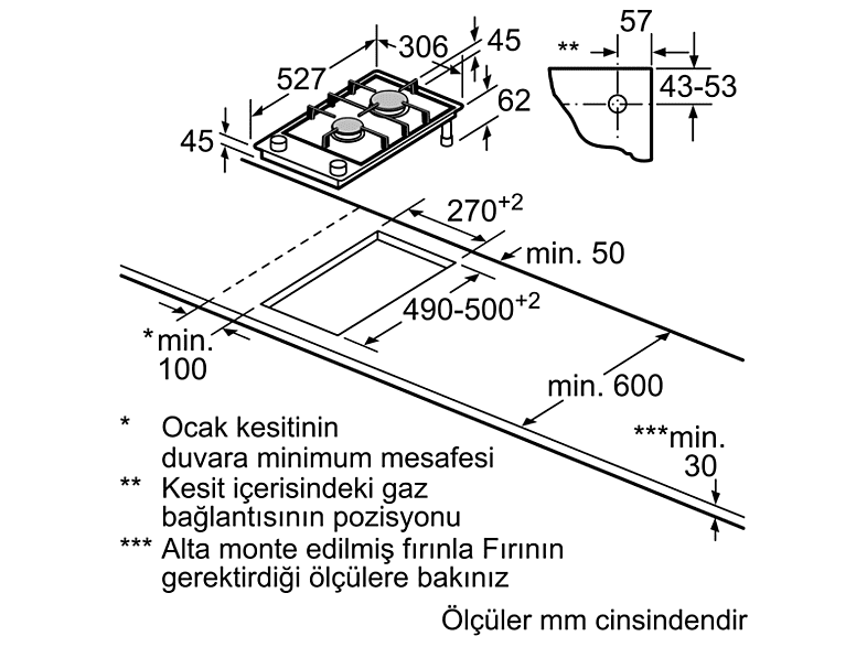 ba27f390ページ BOSCH PRB3A6B70 Ankastre Gazlı Domino Ocak Fiyat & Özellik