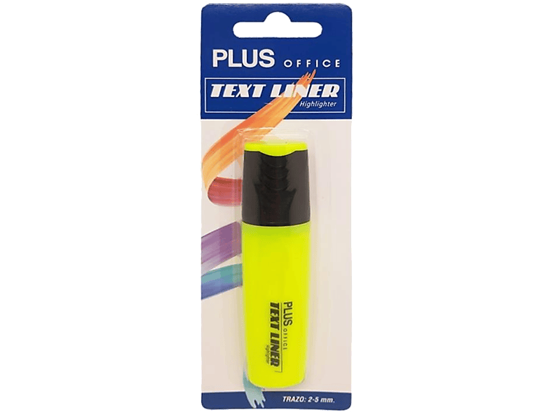 Marcador fluorescente - Plus Office Text Liner 3.2 AM/B, Punta biselada, Trazo de 2 5 mm, Amarillo