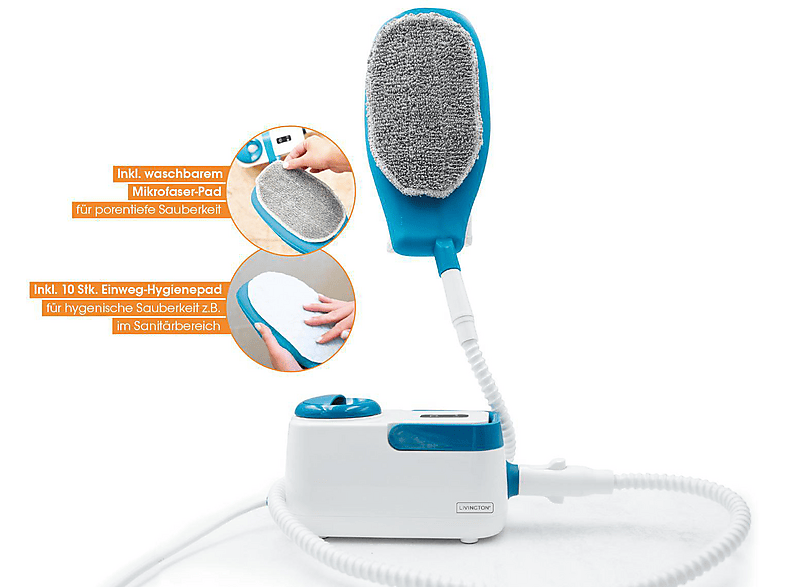 Media Shop M37291 Livington SteamTouch ergonomischer Reinigungs-Dampfhandschuh, 1200 Watt — Foto 3 von 5