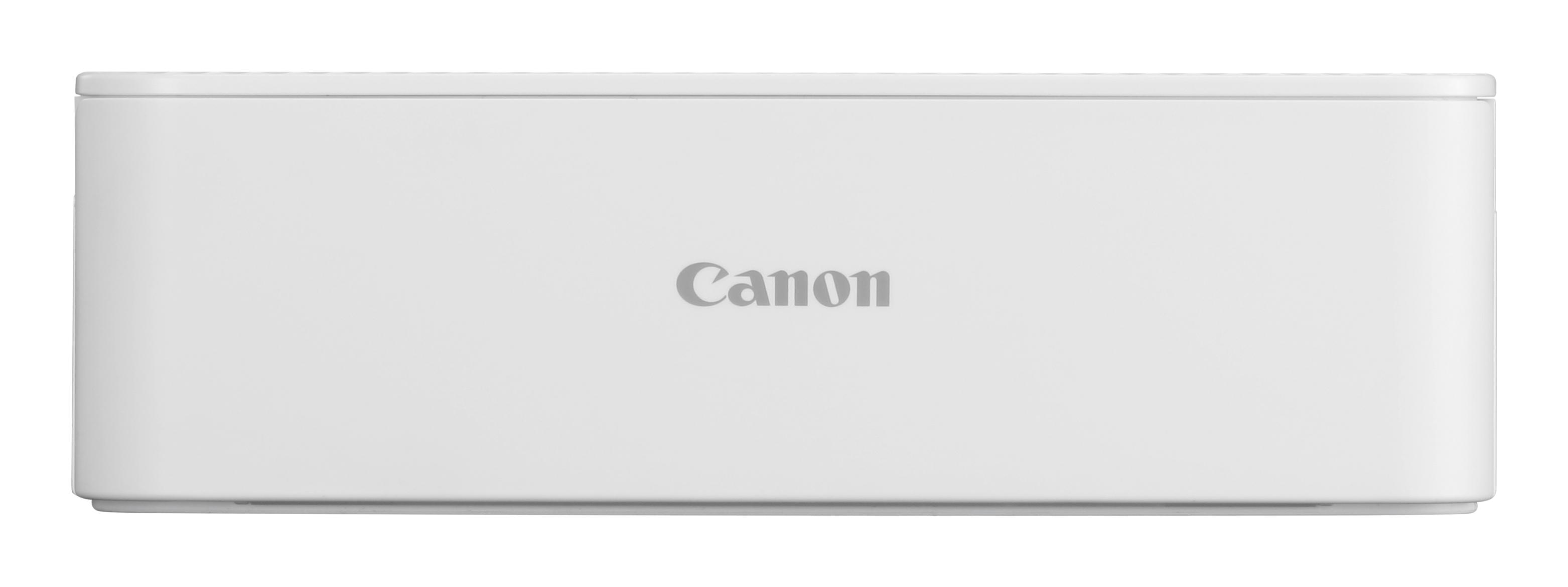 Ein weißes Canon-Gerät mit dem Canon-Logo in der Mitte. Es scheint ein Drucker oder Scanner zu sein.