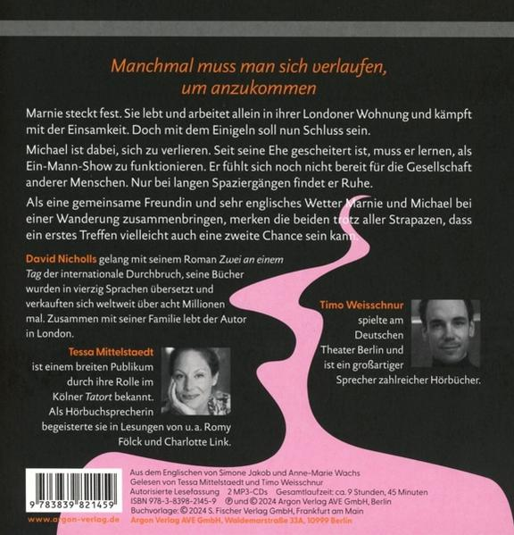 Buchcover mit Text, Fotos von Schauspielern und pinkem Design.