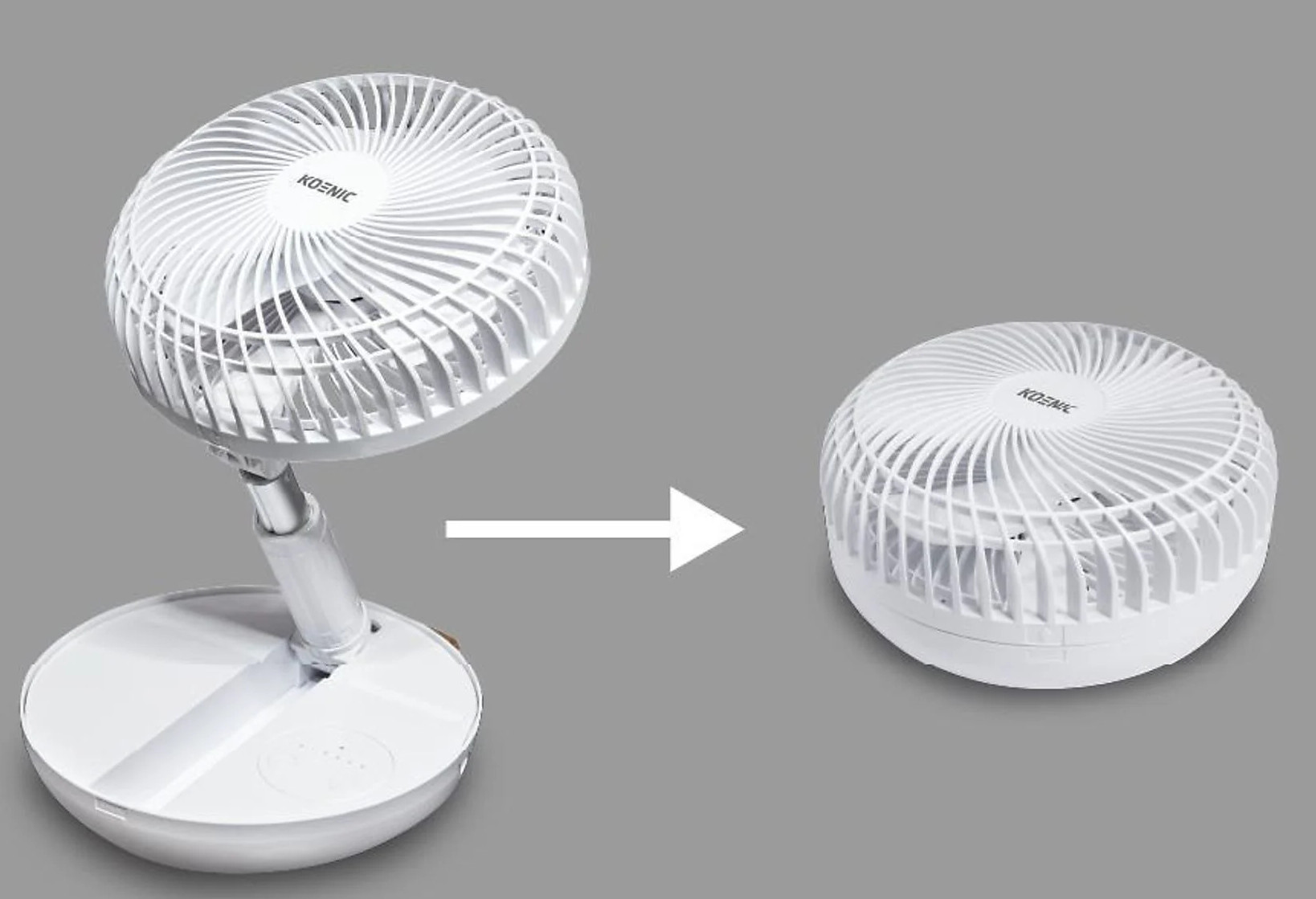 Wentylator bezprzewodowy KOENIC KTF 18422 USB EXPANDABLE TABLE FAN Biały