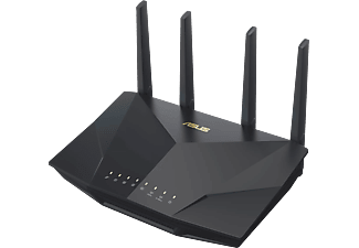 ASUS RT-AX5400 kétsávos WiFi 6 AiMesh router, 4x Gigabit LAN, fekete (90IG0860-MO9B00)