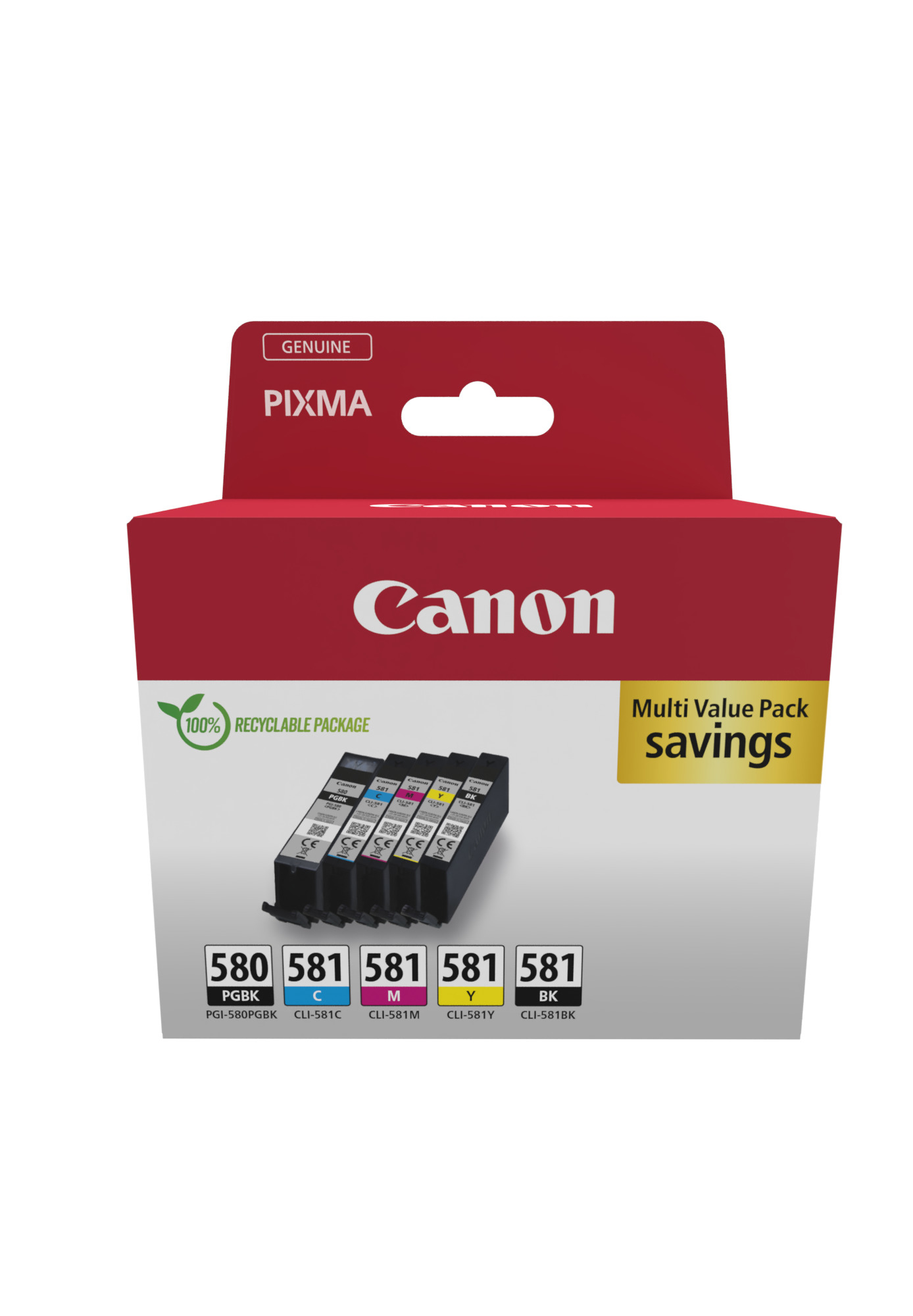 Canon Multi-Value-Pack mit Tintenpatronen in einer Box mit Canon-Logo.