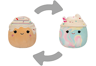 JAZWARES Kifordítható 2in1 Squishmallows Kelen, a frappé és Rease, a fahéjas csiga, 13 cm (SQFP00135)