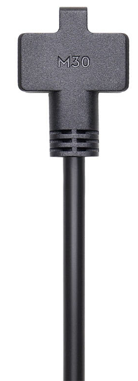 Czarny kabel USB-C z złączem w kształcie krzyża oznaczonym 'M30' na górze.