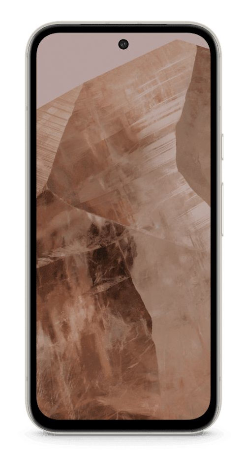 Ekran telefonu wyświetlający brązowy wzór abstrakcyjny.