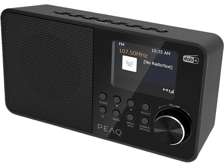 Peaq PDR 55 DAB+ Radio mit Farbdisplay, Schwarz