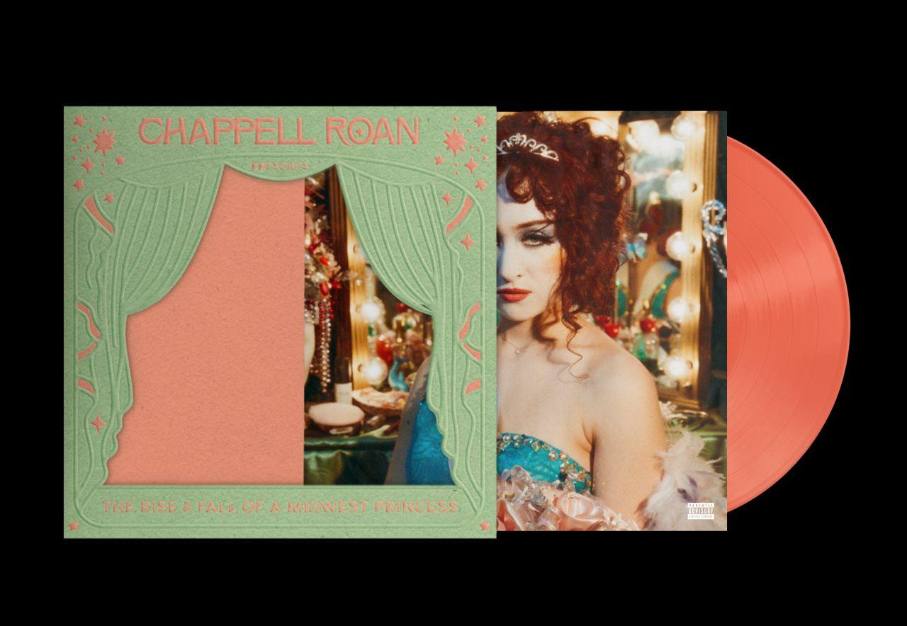 Eine Schallplatte mit dem Cover des Albums von Chappell Roan, 'The Rise and Fall of a Midwest Princess'.