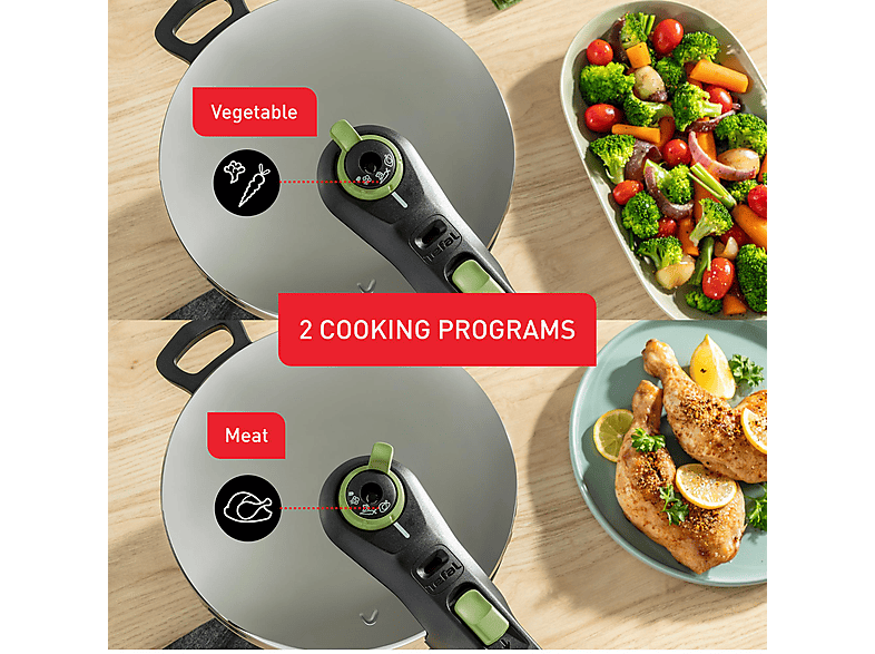 Tefal P2580703 Secure Trendy 6l Schnellkochtopf ohne Korb — Foto 3 von 5