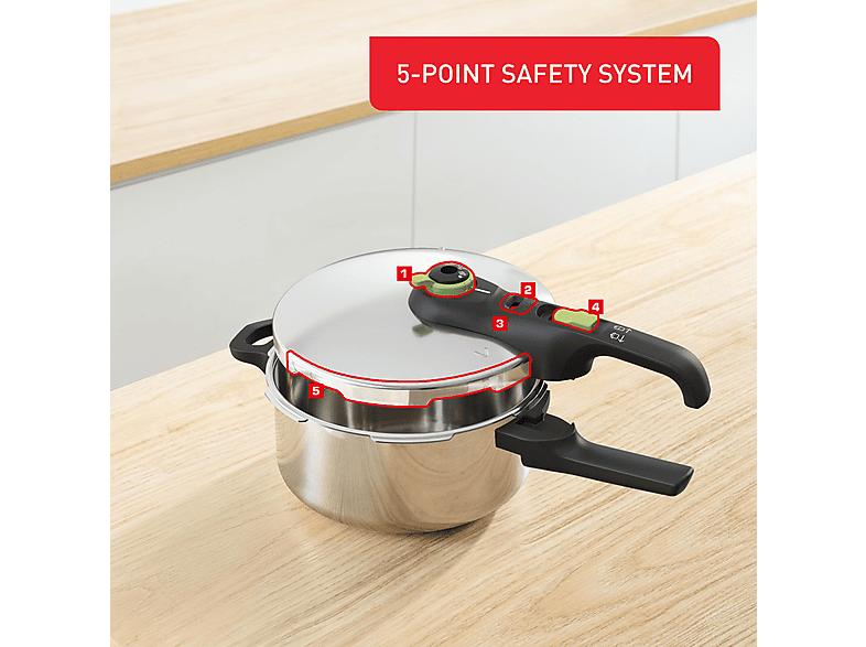 Tefal P2580703 Secure Trendy 6l Schnellkochtopf ohne Korb — Foto 4 von 5