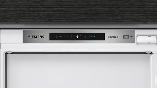 Siemens buzdolabı kontrol paneli, 4°C sıcaklık göstergesi, alarm ve süper modlu.