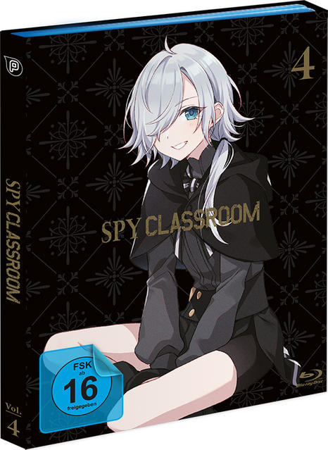 Anime-Cover-Art einer jungen Person mit silbernen Haaren auf einer Blu-ray-Disc-Box, mit japanischem Text.