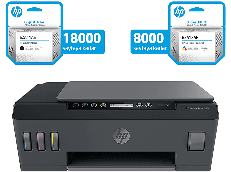 Hp Smart Tank 515  All-In-One Yazıcı Wireless- Baskı- Tarama- Kopyalama 1Tj09A - 1