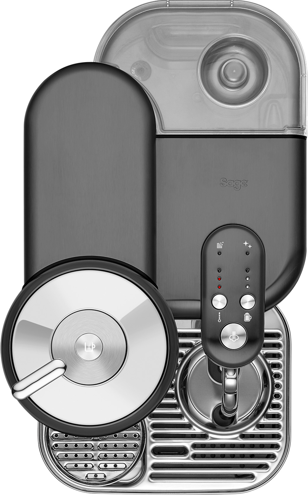 SAGE the Vertuo Creatista - Machine à café Nespresso® (Noir/acier inoxydable)