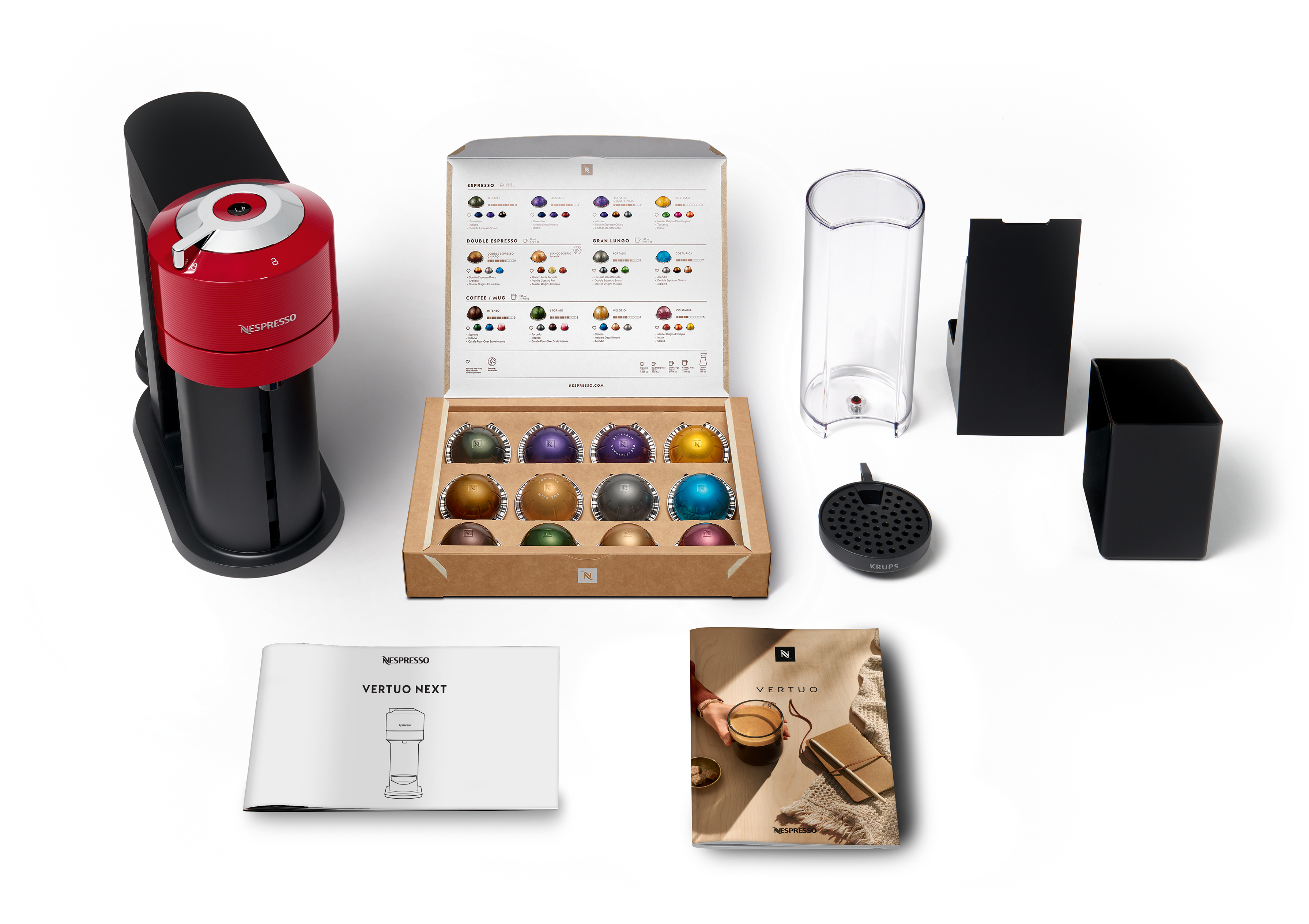 KRUPS Vertuo Next (XN9105) Nespresso® Kaffeemaschine Cherry Red