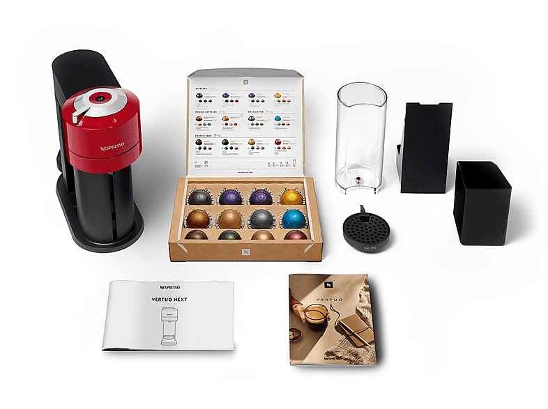 KRUPS Vertuo Next (XN9105) Nespresso® Kaffeemaschine Cherry Red