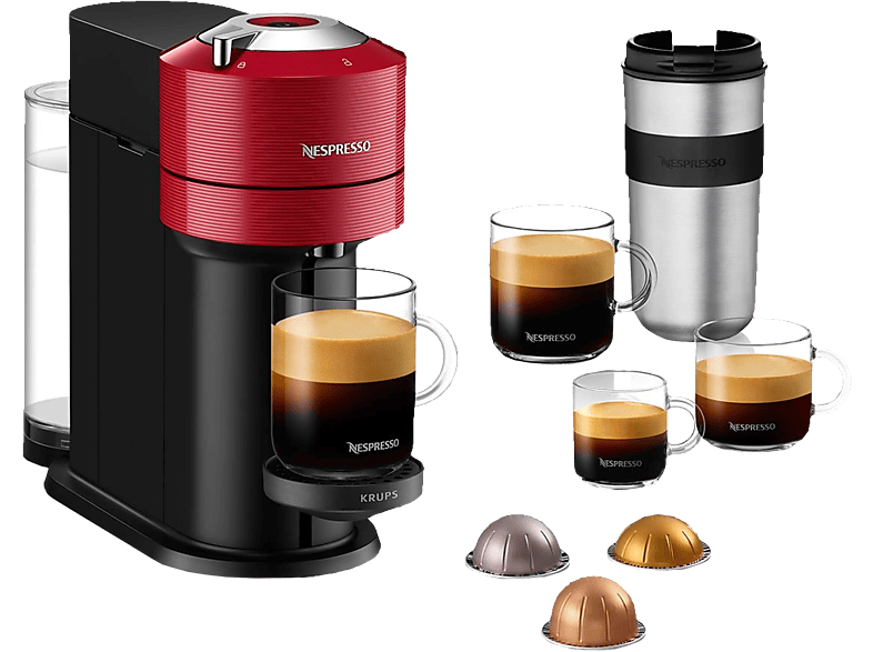 KRUPS Vertuo Next (XN9105) Nespresso® Kaffeemaschine Cherry Red