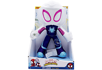 JAZWARES Spidey Ghost Spider Pókember plüssfigura tapadókoronggal, 23 cm (SNF0035)