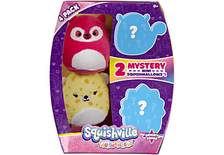 JAZWARES Squishville mini plüssök 4 db Bright Squad, 2 db meglepetés mini plüssel (SQM0077B-3)