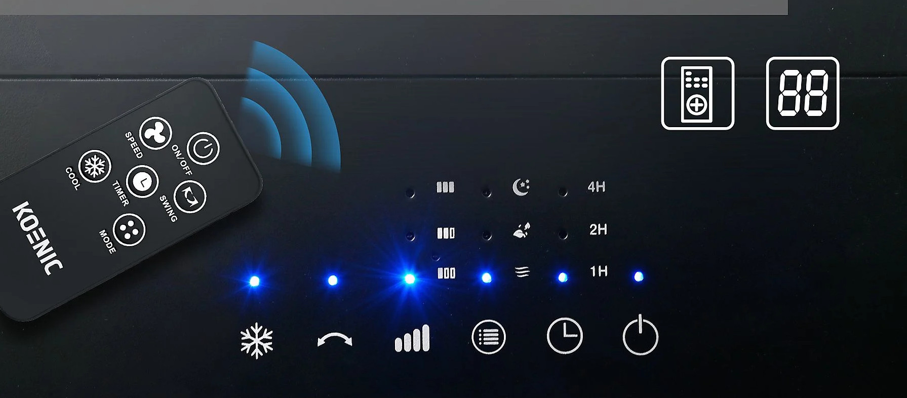 Klimator KOENIC KCC 80424 Air Cooler Czarny 80 W