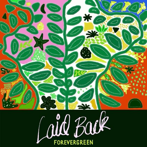 Albumcover mit Laid Back Forevergreen Text. Enthält ein abstraktes, farbenfrohes Design.