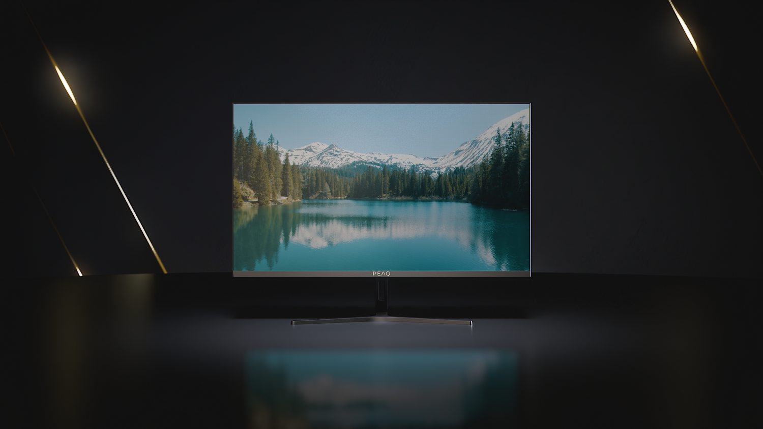 Monitor - Peaq PMO S274-IFC, 27", Full-HD, 6 ms, 100 Hz, FreeSync, IPS, Ángulo de Inclinación de -5° a 15°, Negro