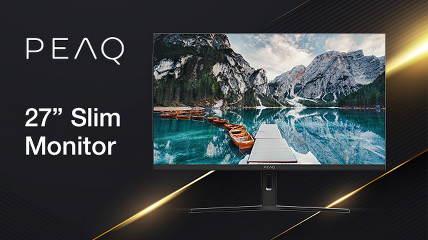 Monitor - Peaq PMO S274-IFC, 27", Full-HD, 6 ms, 100 Hz, FreeSync, IPS, Ángulo de Inclinación de -5° a 15°, Negro