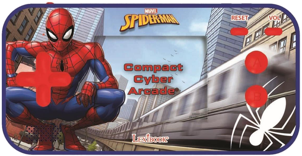 LEXIBOOK Kézi játékkonzol, Pókember, 150 játék, 2,5" kijelzővel (LEX-JL2367SP)