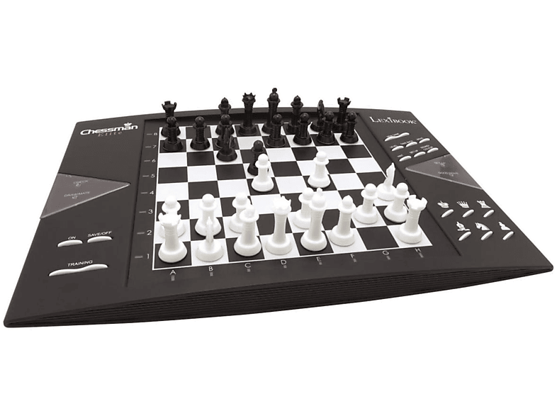 Chessman® Elite Echiquier Electronique Interactif, 64 Niveaux De Difficulté, Diodes Lumineuses, Jeu De Société Famille Enfant, Noir/Blanc, Cg1300 refurbished