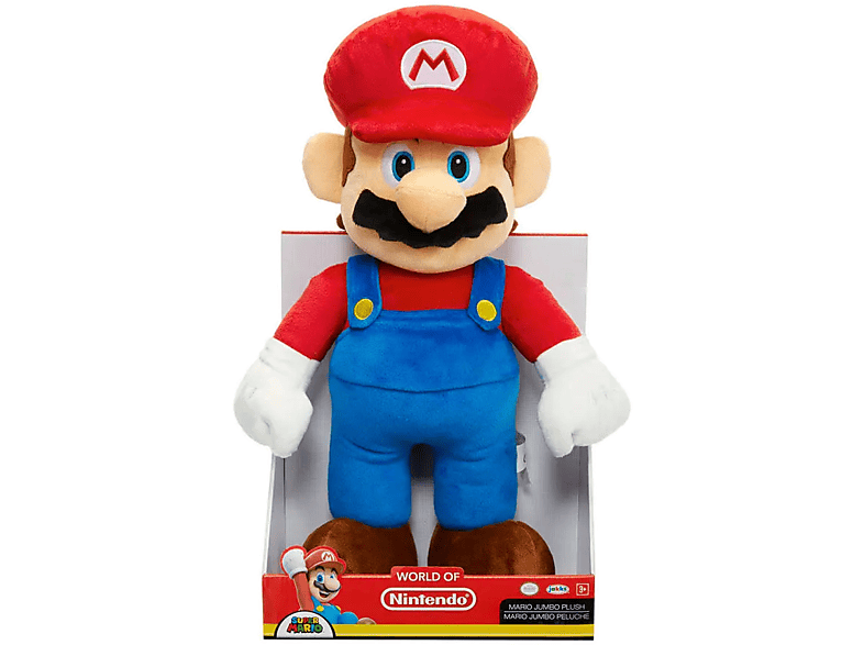 VEGATOYS Nintendo Jumbo Mario plüssfigura, 50 cm (JAK-64456-4L-PLY)