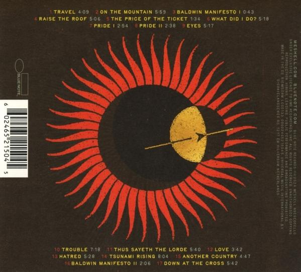 CD-Cover mit sonnenartigem Design und Text. Enthält ein kreisförmiges Design mit goldenem Zentrum und roten Strahlen.