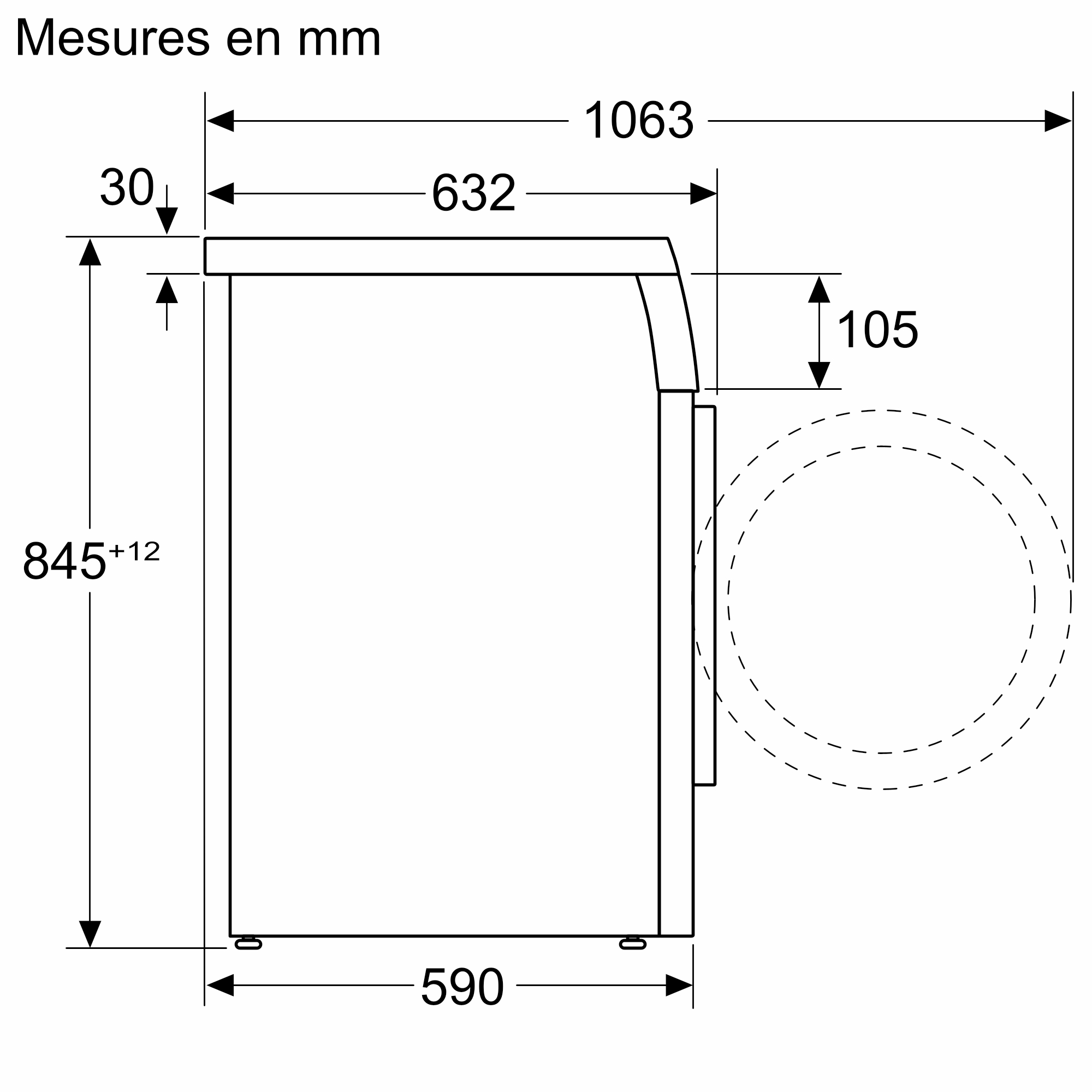 BOSCH Lave-linge frontal Série 6 - 8kg A (WUU28T00FG)