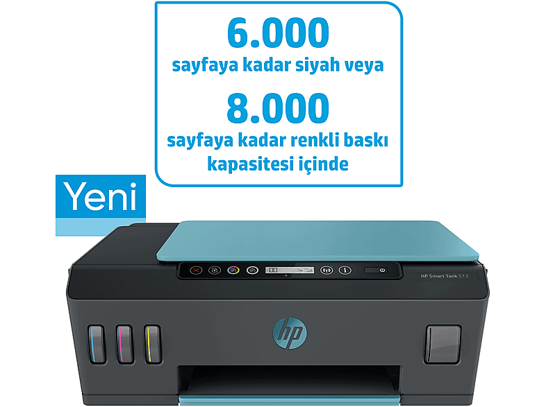 HP Smarttank 513 Tanklı All In One Yazıcı 9JF88A_0