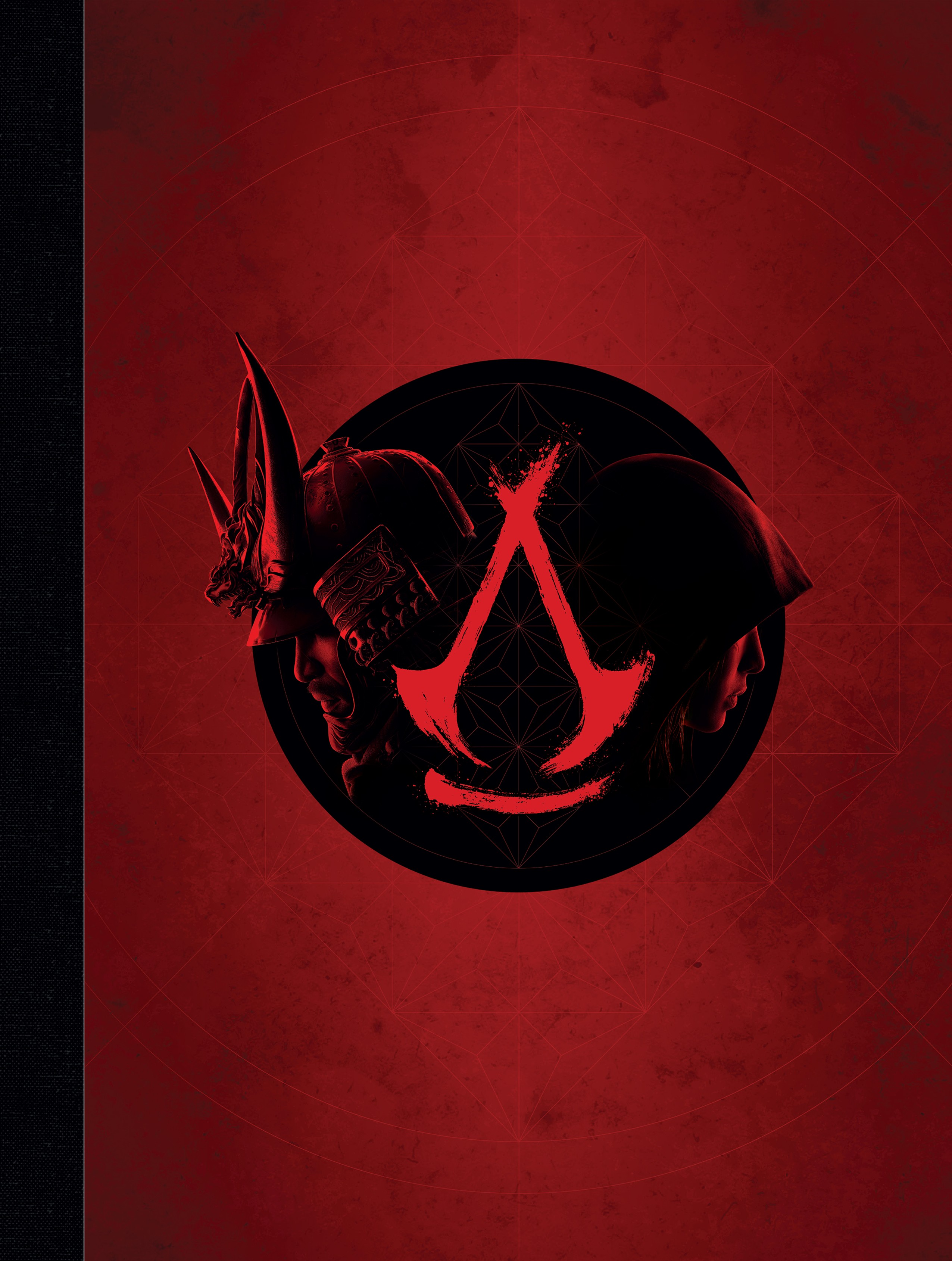 Das Cover eines Buches mit dem Assassin's Creed-Logo, rote und schwarze Töne.