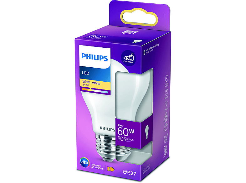 PHILIPS LEDclassic Lampe ersetzt 60 W LED warmweiß