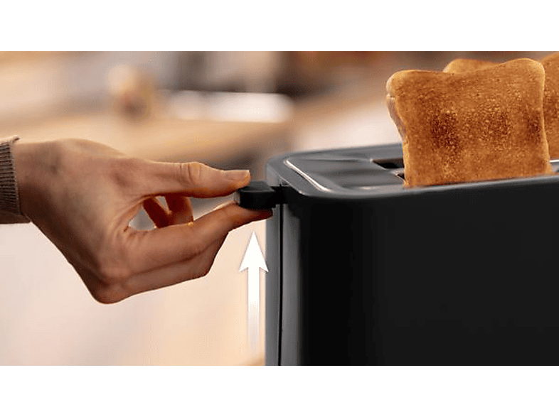 BOSCH TAT4M223 My Moment Kompakt Toaster Schwarz (950 Watt, Schlitze: 2)