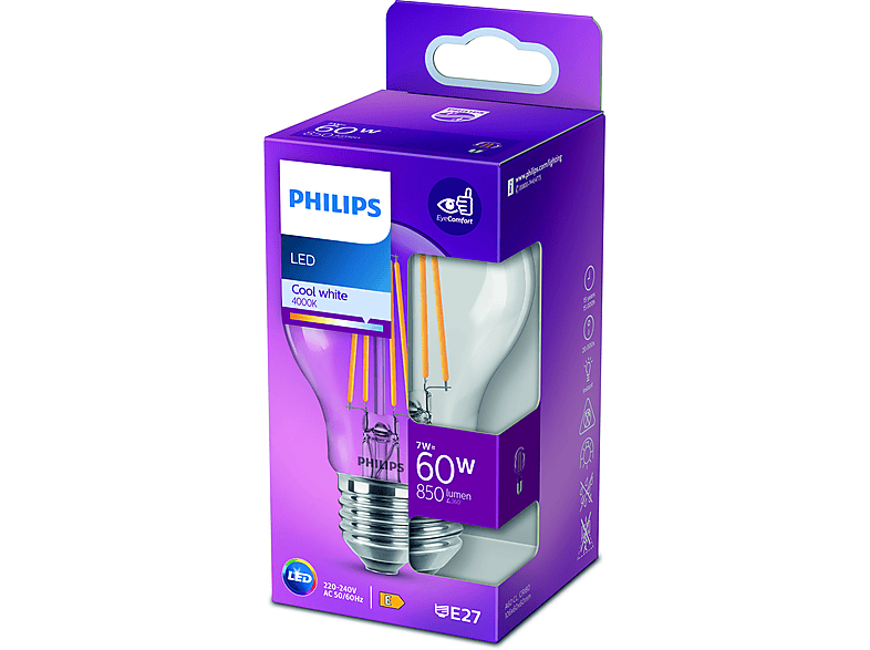 PHILIPS LEDclassic Lampe ersetzt 60 W LED neutralweiß