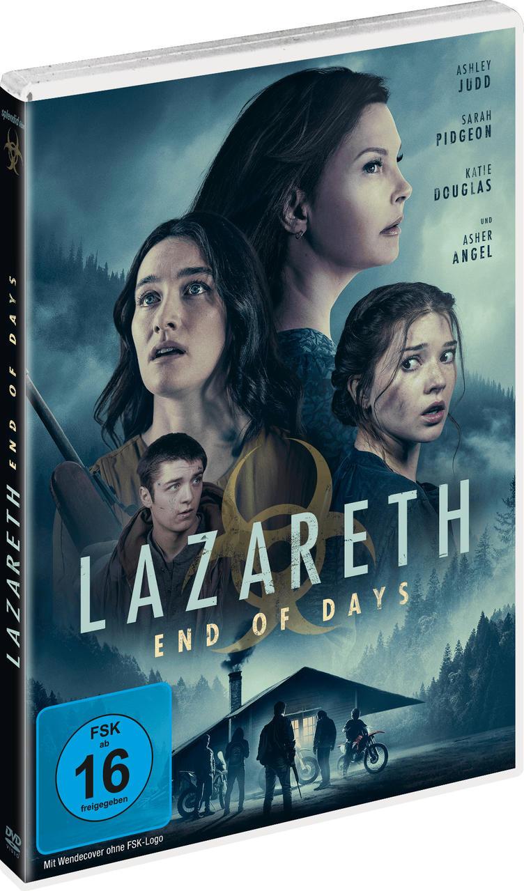 DVD-Hülle für 'Lazareth: End of Days' mit Bildern von Schauspielern und einem Haus.