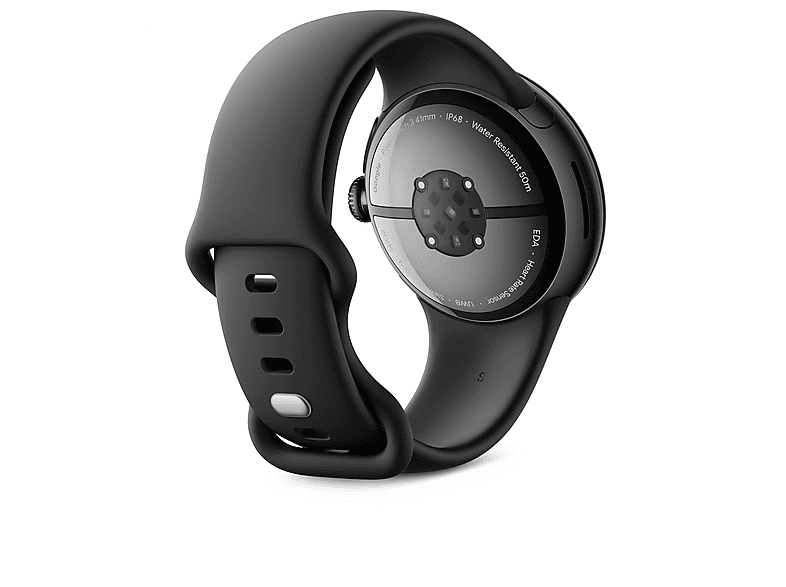 GOOGLE Pixel Watch 3 (Wi-Fi) 41 mm, Smartwatch Aluminium Fluorelastomer, 130–175 165–210 Obsidian