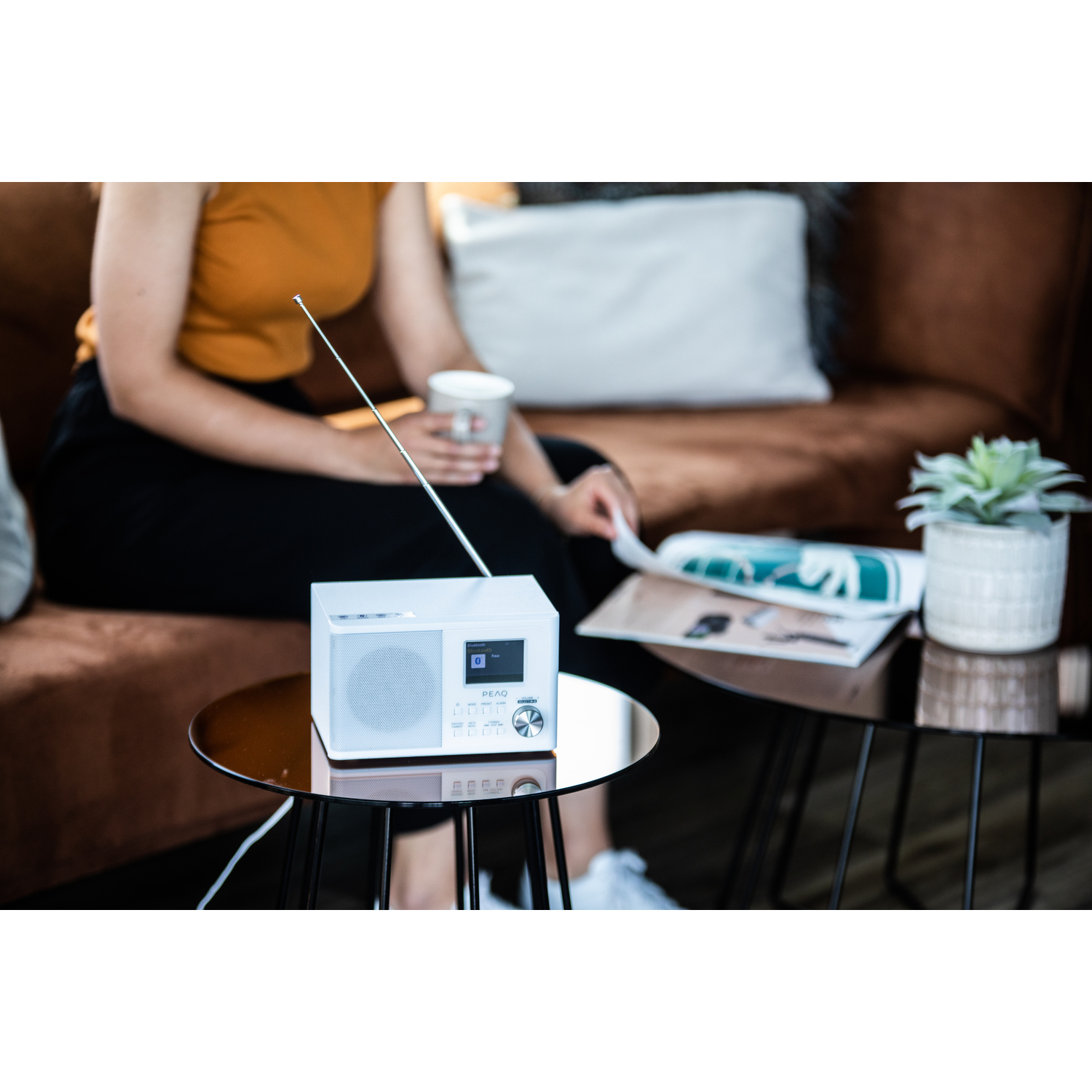 PEAQ Radio DAB+ Bluetooth Blanc (PDR170BT-W)