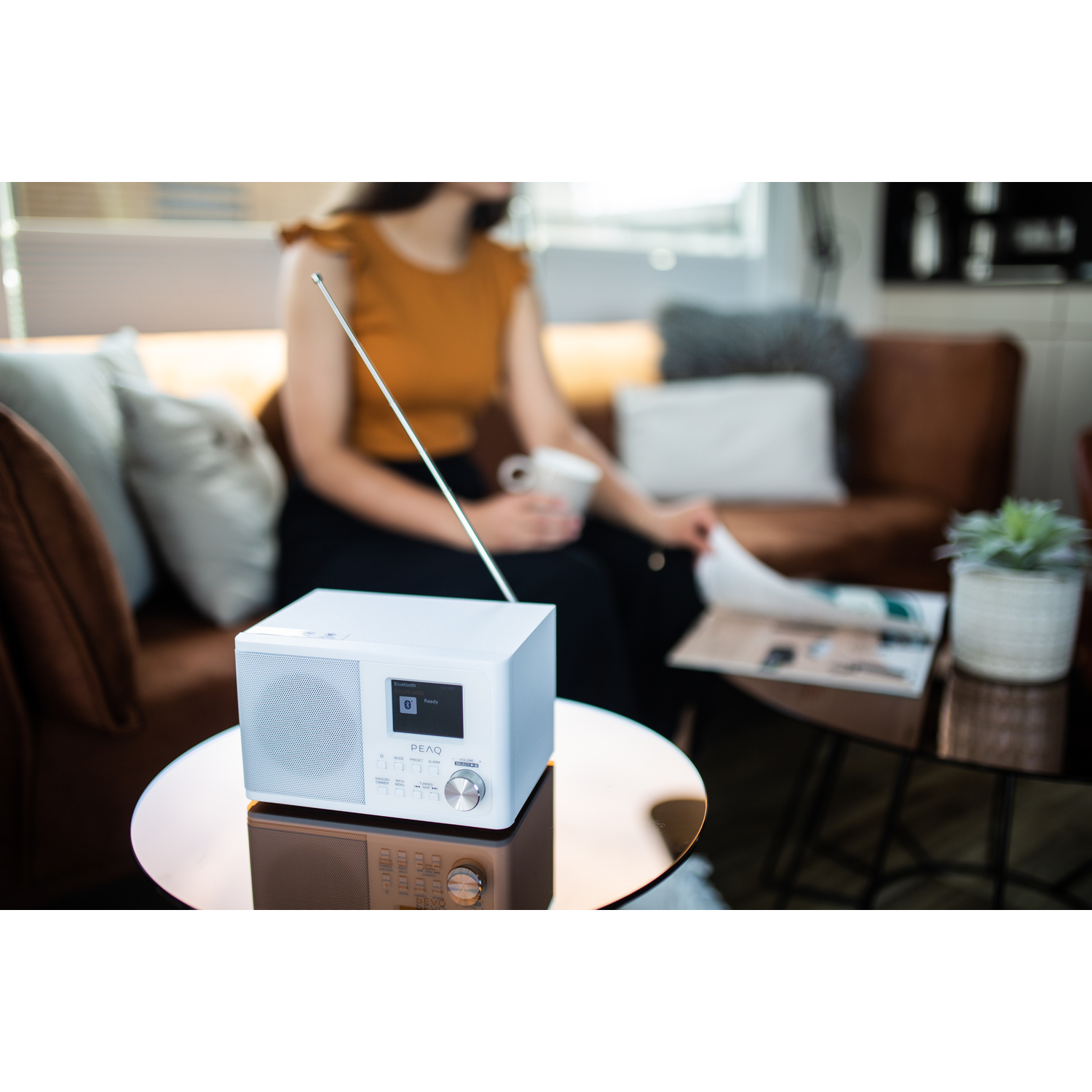 PEAQ Radio DAB+ Bluetooth Blanc (PDR170BT-W)