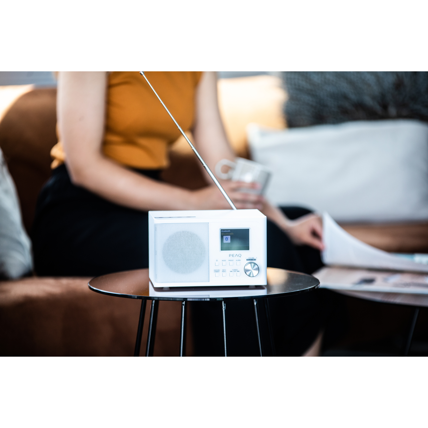 PEAQ Radio DAB+ Bluetooth Blanc (PDR170BT-W)