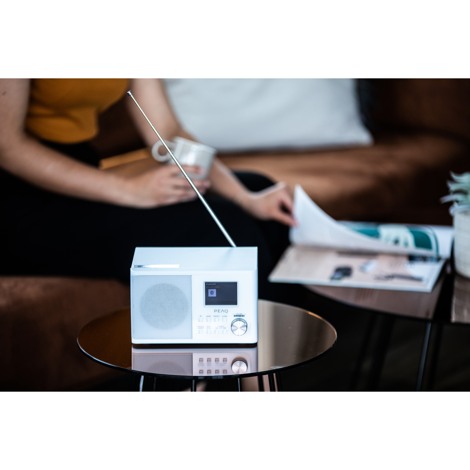 PEAQ Radio DAB+ Bluetooth Blanc (PDR170BT-W)